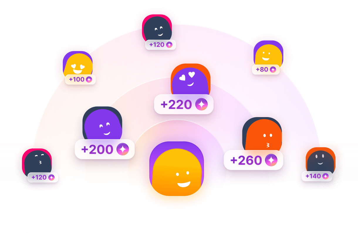 Earned points for inviting friends